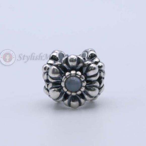 Authentic PANDORA June Birthday Bloom with Gray Moonstone Charm - 790580MSG - Picture 5 of 10